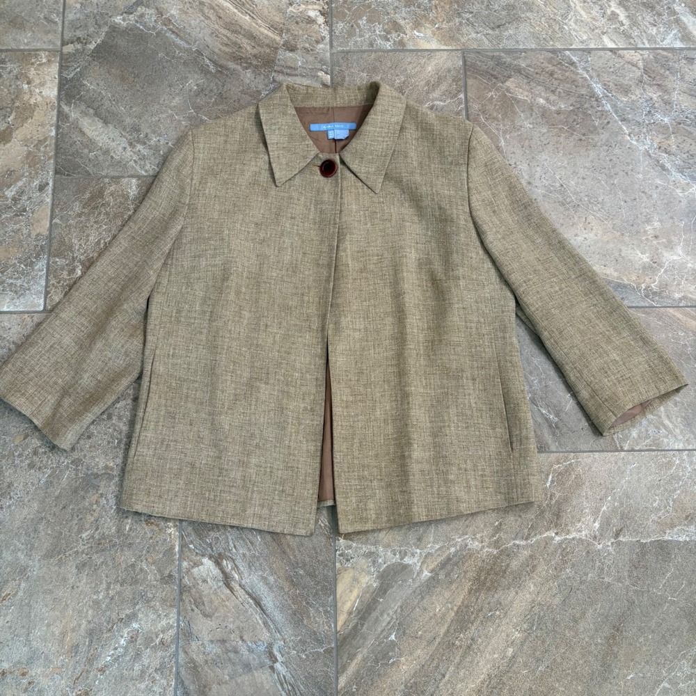 Zara Basic Blazer Jacket Business Career Button F… - image 1